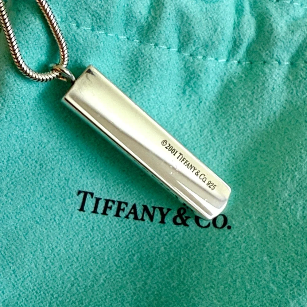 🩵Tiffany & Co. ©️2001 1837 Bar Pendant Necklace w/ 18” Chain